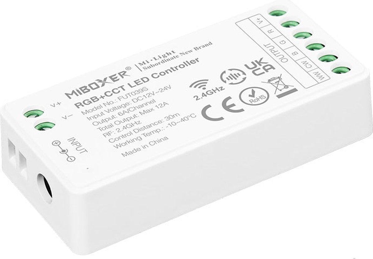 Mi Light Led Controllers Mi-light controller RGB en CCT voor LED strip compact - Xtra Warm Led
