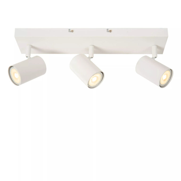 Lucide plafondspot 3xGU10 Amigo in wit