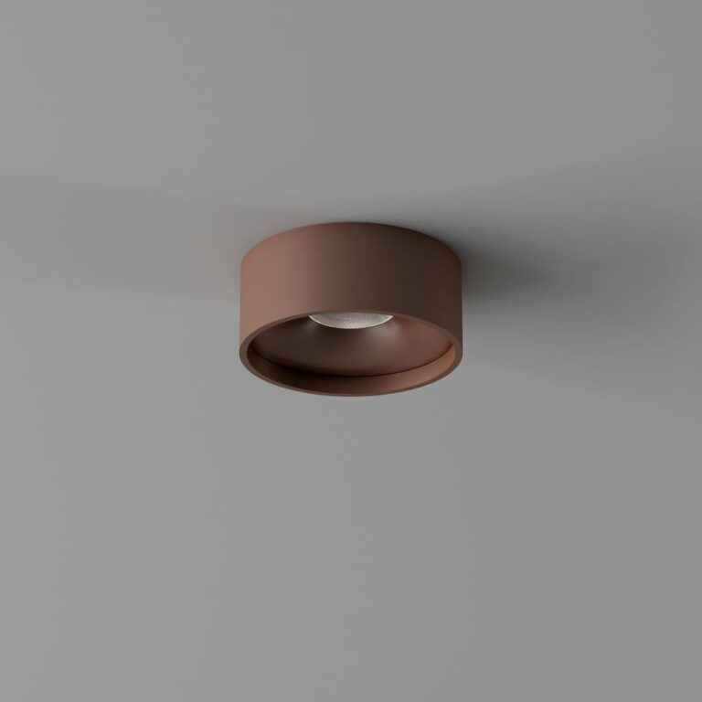 Plafondlamp 12cm 8w 2700K IP54 dimbaar Brons