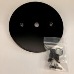 Contactdoos afdekking 110mm zwart met trekontlasting in verpakking