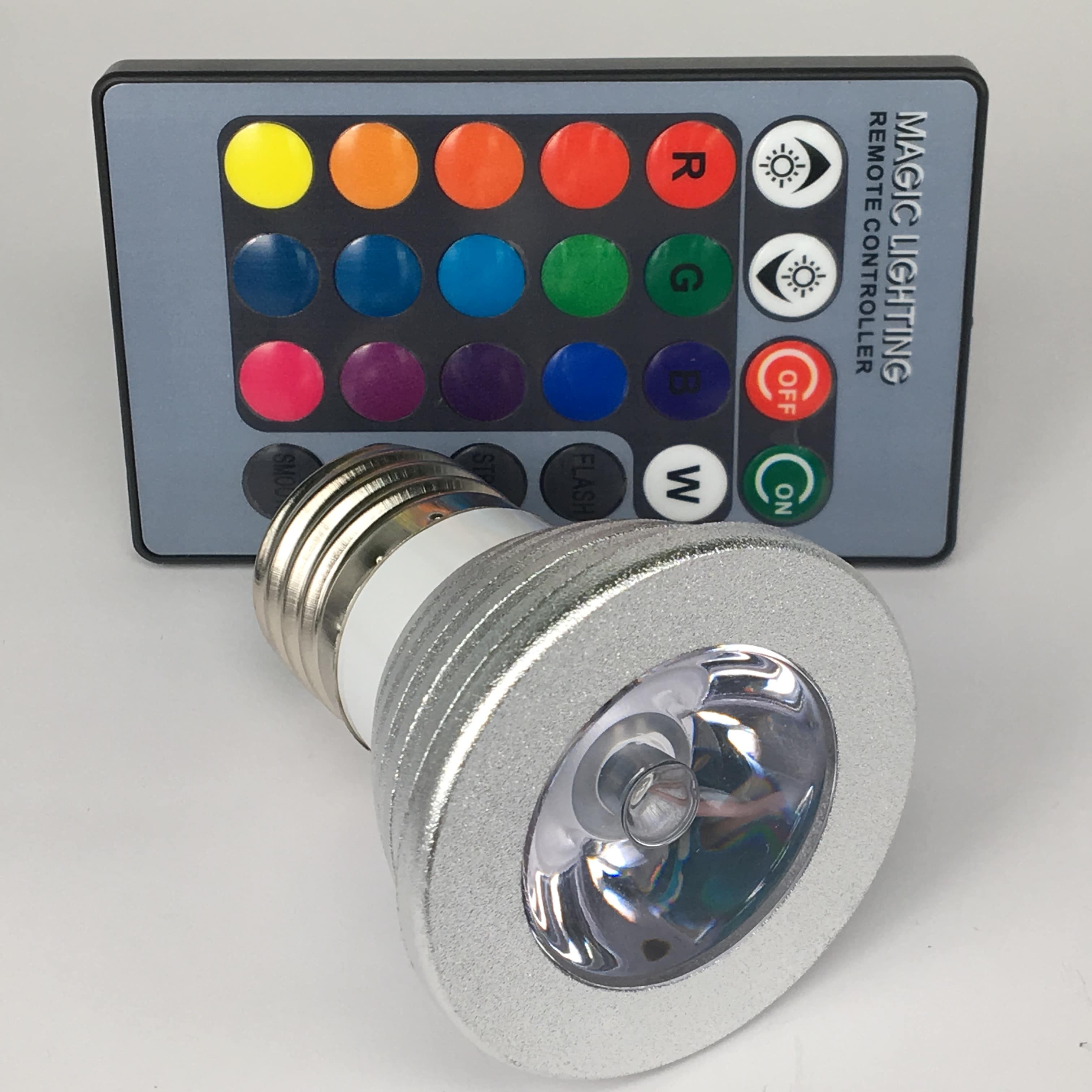 E27 3W dimbaar RGB voor