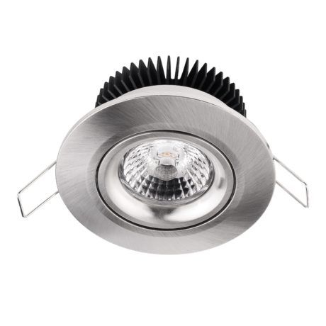 Downlighter 9w dimbaar 2700K Nikkel
