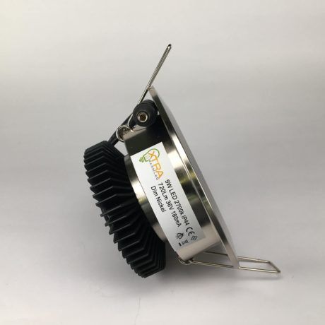 Downlighter Spot IP44 13W 38° dimbaar 2000-2800K nikkel zij