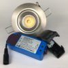 Downlighter Spot IP44 9W 38° dimbaar 2700K nikkel set