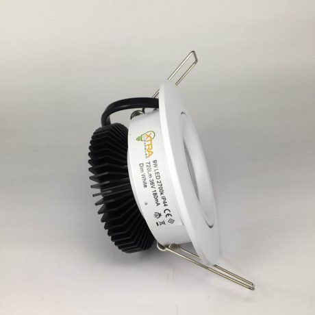 Downlighter Spot IP44 9W 38° dimbaar 2700K wit zij