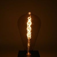 Druppel 6W 2200K dimbaar Goud Glas brandend