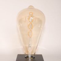 Druppel 6W 2200K dimbaar goud Glas