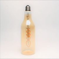 Fles lamp Goud Glas
