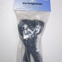 verlengsnoer 3x1 3 meter zwart verpakking