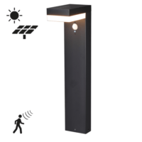 Lantaarn Solar 6W 2700K vierkant met bewegingsmelder