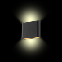 Wandlamp 7W 2700K up&down ovaal antraciet Donker