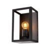 Wandlamp E27 Glas Zwart