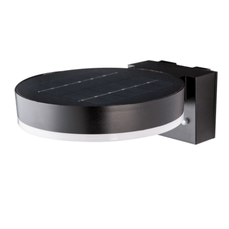 Wandlamp Solar 6W 2700K rond zwart met bewegingsmelder 2