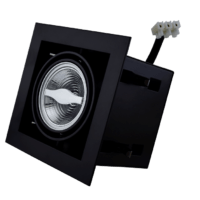 AR70 inbouwarmatuur zwart Zijkant