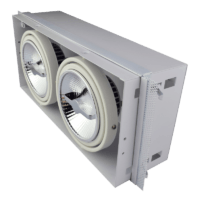 Dubbel AR111 inbouwarmatuur wit 2