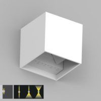 Wandlamp 10x10x10cm 2x3W 2700K dimbaar wit 2