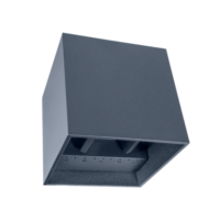 Wandlamp 10x10x10 2x3W 2300K Antraciet