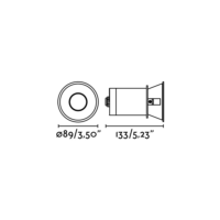 Faro Fresh inbouwring 89mm GU10 IP65 maten