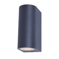 Wandlamp 2XGU10 IP44 rond antraciet