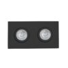 Faro Radon inbouwspot dubbel 180x92mm kantelbaar zwart