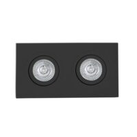 Faro Radon inbouwspot dubbel 180x92mm kantelbaar zwart