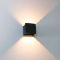 Wandlamp 10x10x10 2x3W 1800-2700K zwart-1