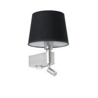 Faro Room wand en bed lamp E27 en 3W 3000K zwart