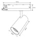 3-fase trackspot 20w 2700K 40° dimbaar maten