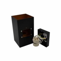 Wandlamp 2xGU10 80x80x142mm zwart goud achter