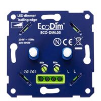 Zigbee duo led dimmer druk en draai 2x0-100W