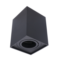Opbouwspot GU10 80x80 vierkant zwart