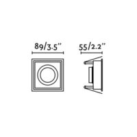 Faro Hyde vierkant 83x83mm IP44 zwart maten