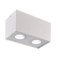 Opbouwspot 2XGU10 96X181 105H kantelbaar wit