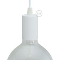 Cylindrische fitting E27 mat wit