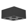 Zwarte LED opbouwspot voorkant
